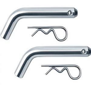 Clip de fixation robuste pour attelage de <span class=keywords><strong>remorque</strong></span>, tête rainurée, diamètre 5/8 pouces, compatible avec les récepteurs de 2-1/2 et 3 pouces (lot de 2) - Product Image 1