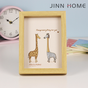 Tự nhiên gỗ màu 3D khung hộp 5x7 ''Treo Khung Ảnh với độ sâu 2 cm hiệu ứng bóng 3D A4 hình vuông Khung nhà sử dụng màu đen - Product Image 2