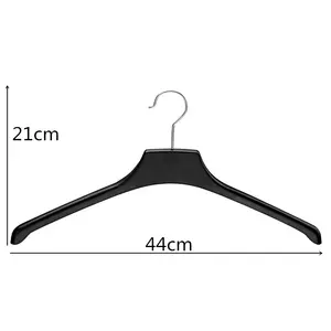 44 CM 17.3 Inch Mens Suit Customized Logo Custom Color Plastic Black Hanger For Display