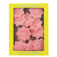 Lot de 10 mini-moules à embosser pour fondant, emporte-pièces 3D pour biscuits, tampons Eid Mubarak Lune Étoile, écologiques et compatibles lave-vaisselle