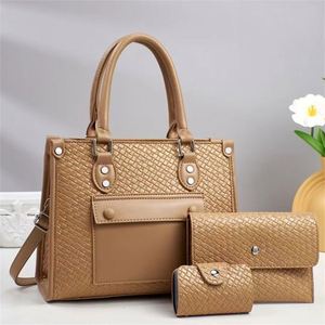Luxury Women Handbag <b>Purse</b> Set 3pcs Daily <b>Large</b> Capacity Tote Bags - Product Image 5