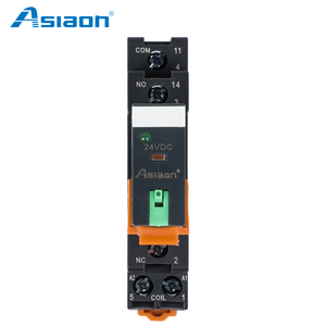 Asiaon Miniatur 24VDC/12A Mehrzweck-Elektrorelais AS14F-LS 1Z 5-polig DPDT LED-Licht Testtasten-Steckmodul Versiegelt - Product Image 4