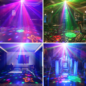 YSH Bola de discoteca <span class=keywords><strong>DJ</strong></span> <span class=keywords><strong>Rave</strong></span> Luces de escenario Control remoto activado por sonido Luces láser de Navidad para Club Bar Fiestas Baile de vacaciones - Product Image 6
