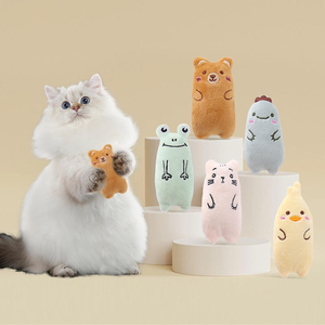 ของเล่นแมวน่ารัก ตุ๊กตาแมวแคทนิป ทนทานต่อการกัด ช่วยทำความสะอาดฟัน เล่นได้ทุกวัน ของเล่นเคี้ยวขนาดเล็กสำหรับลูกแมว - Product Image 1