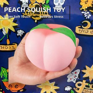 New Hot Sell 4inch <b>Large</b> Pink Soft Cream Scented Slow Rising Hand <b>Pillow</b> Stress Relief Squish Toy TPR Material for Girls Peach - Product Image 2