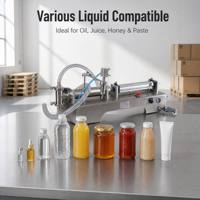 Remplisseuse pneumatique à piston 10-1000 ml semi-automatique pour liquides, huiles et jus