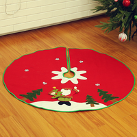 Tapis rond en tissu 3D Bonhomme de neige 2026, Jupe de sapin de Noël pour la maison, le centre commercial, les fêtes et les décorations de Noël