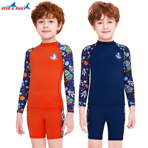 New Kids Summer Sun-proof Swimsuit Swim Shorts Baby Boys Rash Guard Two Piece <strong>Children</strong> Split Beachwear Surf Snorkeling Swimwear - Product Image 1