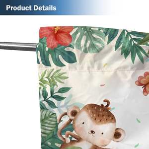 <span class=keywords><strong>Tende</strong></span> per Finestre a Tema <span class=keywords><strong>Safari</strong></span> nella Giungla per Bambini e Bambine, con Animali della Foresta in Stile Acquerello, per Soggiorno, Camera da Letto, Asilo Nido - Product Image 4