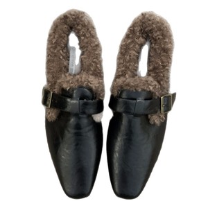 Pantuflas de Cuero Genuino con Suela Gruesa y Malla de Lana para Unisex, Pantuflas de Algodón de Moda para Primavera y Otoño 2026 para Salir - Product Image 1