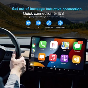 (Stock UE) Boîtier CarPlay AI Podofo, Module externe pour autoradio filaire vers sans fil, Adaptateur CarPlay sans fil, Câble A/C vers C, Plug & <span class=keywords><strong>Play</strong></span> - Product Image 4