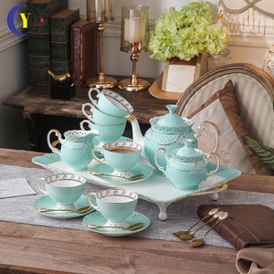 European Luxury <b>Ceramic</b> Coffee Set Modern Nordic Design Simple Bone China Cup Saucer <b>Pot</b> for Afternoon Tea Dinner British Style - Product Image 2