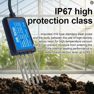 Testeur de sol intelligent 8 en 1 NPK PH Humidité Température Lumière du soleil Fertilité Connectivité USB Mobile pour l'agriculture - Product Image 5