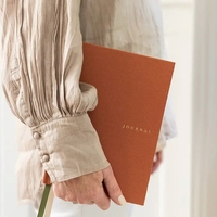 Carnet personnalisé A5 à couverture rigide en lin, carnet de notes vierge, carnet d'affirmations, carnet de gratitude inspirant