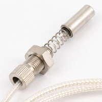 Sonde de température à résistance filetée PT100 à montage frontal, haute précision pour roulements industriels