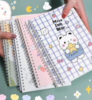 Carnet A5 à spirale en carton et papier gaufré, design simple et mignon pour étudiants, cahiers scolaires lignés A5 en gros