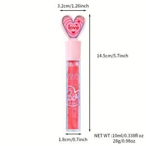 USHAS Liquid Lip Gloss Red Glitter Shiny Layered Lipstick con espejo Efecto de agua Love Mirror Water Mouth Lip Glaze - Product Image 5