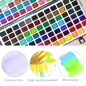 Ensemble de peinture à l'<span class=keywords><strong>aquarelle</strong></span> Artecho non toxique et écologique, 128 couleurs, aquarelles parfaites <span class=keywords><strong>pour</strong></span> les débutants, les professionnels, le papier, la toile - Product Image 5