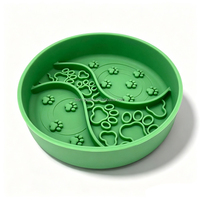 Bol interactif en silicone 2-en-1 Paw Dots de 4,5 cm de profondeur pour chien, gamelle anti-glouton pour une alimentation lente et la réduction de l'anxiété (vente en gros)