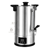 Bouilloire à eau chaude électrique en acier inoxydable à commande numérique, multi-capacités 8-45L, pour la restauration, le lait et les boissons