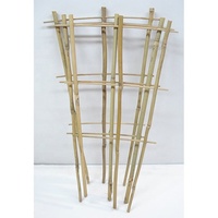 Trepador de Bambú Natural de 18 Pulgadas de Alto, de 3 Niveles con 2 Escaleras para Plantas Trepadoras, Ecológico, Valla de Control de Multitudes para Uso Agrícola y Deportivo