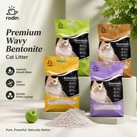 Litière pour chat en bentonite à forte absorption des odeurs, échantillons gratuits, parfum lavande, sans poussière, argile minérale de sodium, sable pour animaux, fournitures pour animaux de compagnie