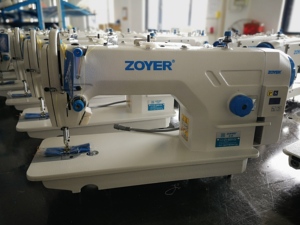 Lockstitch Electronic Industrial <b>Sewing</b> Computer <b>Automatic</b> <b>Machine</b> ZY8800D Zoyer Flat-bed Direct Driver Metal White - Product Image 3
