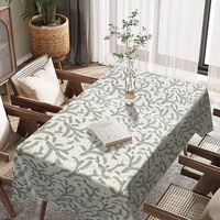 Nappe de table rectangulaire en polyester imprimée personnalisée Amity Retro Nappes en tissu imperméable pour la maison Cuisine Dîner