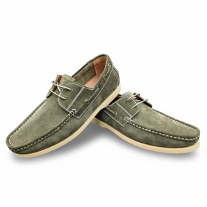 Chaussures bateau pour hommes en cuir véritable faites à la main, basses, à lacets, légères, respirantes, décontractées, polyvalentes et confortables - Product Image 2