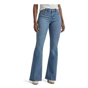 Wholesale Custom <b>Denim</b> Cheap Fashion Latest <b>Stretch</b> Women's <b>Denim</b> Pants High Waisted New Design Women's Flared Jeans - Product Image 5