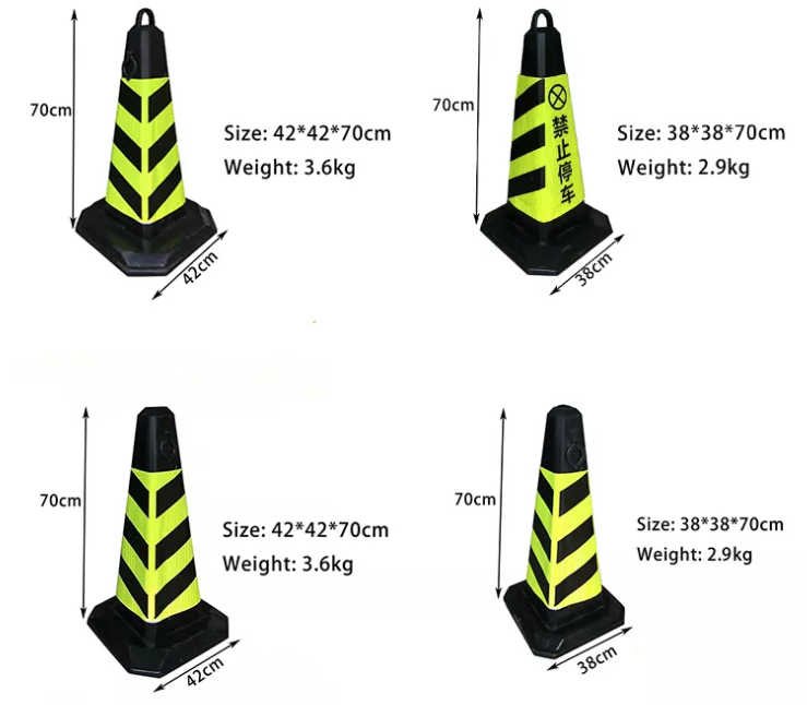 Promotion of High-quality Traffic Construction Special Rubber Road Cones For Traffic Safety Facilities