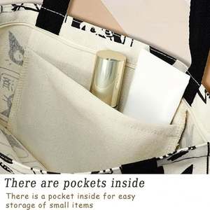 Bolsas de Tela de Algodón Reutilizables y Ecológicas MULUN al por Mayor, con Logotipo Personalizable, Cierre de Cremallera, Asa Doble, Plegables e Impresas - Product Image 3