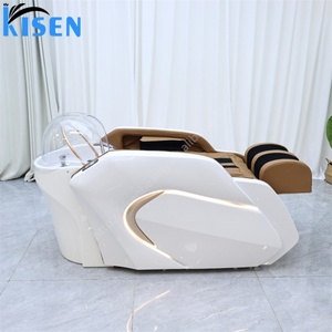 KISEN Lit de massage électrique haut de gamme pour salon de coiffure, avec cycle d'eau, vapeur et physiothérapie intégrée pour le traitement capillaire - Product Image 1