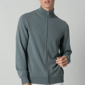 Fabricante de Prendas de Punto Personalizadas OEM ODM, Suéter de Cachemira con Cierre para Hombre, Suministro Directo de Fábrica, Suéter de Cachemira para Hombre - Product Image 4