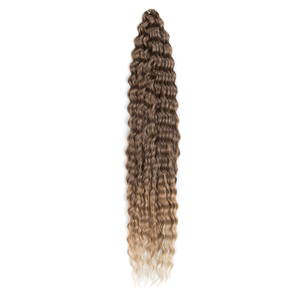 Cheveux synthétiques longs à ondulations profondes et lâches, ondulations bouclées, cheveux à crocheter, Ariel Jessica Katrine <span class=keywords><strong>Monica</strong></span> Russie, 24 pouces et 30 pouces, 300g/paquet - Product Image 6