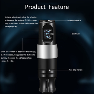 Machine à tatouer sans fil Tuffking, batterie 1800mAh, écran OLED, pistolet électrique pour tatouage professionnel - Product Image 4