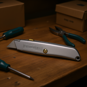 Couteau utilitaire Stanley 99E, lame métallique rétractable, outil de coupe - Product Image 3