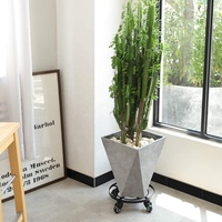 Chariot à plantes en métal avec roulettes pour pots de jardin