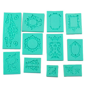 European Style Embossed Fondant Silicone Molds 11 Pieces Cake Decorating Borders Piping Chocolate Baking Supplies - Product Image 1