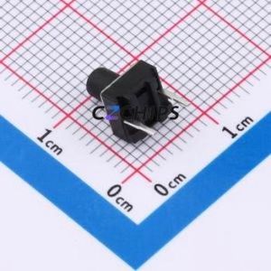 TSA06154-080B332BA Tactile Switch Through hole Component (THT),6.1x6.1mm Switch Single Pole Single Throw Round Button 1.8N 6.1mm - Product Image 2