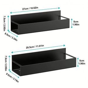 Magnetic Metal Spice Rack Space-Saving <b>Shelf</b> for Refrigerator and Microwave Side - Product Image 5