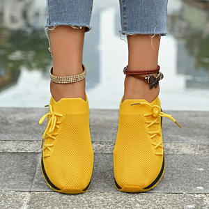 Nouvelles Chaussures Bateau Décontractées Respirantes en Tissu Volant pour Femmes KJ 2027 – Baskets Tendance Étudiantes d'Été – Vente en Gros Usine - Product Image 4