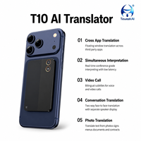 Traduttore AI T10, Dispositivo Linguistico Intelligente, Interprete Vocale, Traduzione Offline per Viaggi e Affari, Comunicazione NFC per Riunioni, Portatile