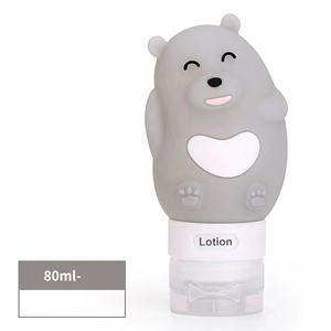 Bonita botella de viaje portátil de oso de silicona de 80ml para el cuidado de la piel, suero, mascarilla, Gel de ducha, loción, espacio vacío, pestañas postizas - Product Image 3