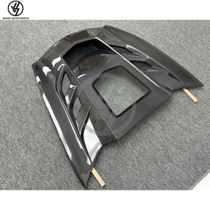 Nouveau capot avant en fibre de carbone tissée sergé brillant style KR-1 pour Chevrolet Corvette C7 Z06, noir, 2014-2016 - Product Image 5