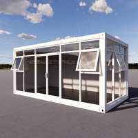 Maison conteneur préfabriquée mobile en panneaux sandwich d'acier de 20/40 pieds avec vue sur la mer - Design moderne pour bureau, chambre, cuisine, école, centre commercial