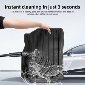 Tappetini Impermeabili per Tutte le Stagioni per <span class=keywords><strong>Toyota</strong></span> <span class=keywords><strong>Yaris</strong></span> Cross 20-22, Neri, su Misura, Resistenti, Inodori, per Interni Anteriori e Posteriori - Product Image 3