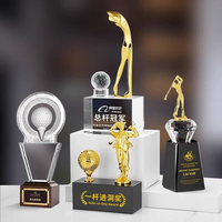 Trophée de golf en métal personnalisé en gros, trophée de luxe en métal pour tournoi de golf, récompense pour le vainqueur