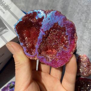 Cristallo Curativo all'Ingrosso Quarzo Aura Angelica Marocchino Geodi di <span class=keywords><strong>Agata</strong></span> Medaglia Lucidata Stile Floreale per Decorazione Casa - Product Image 2