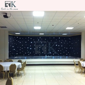 Trong nhà ánh sáng sao Backdrop Twinkling <span class=keywords><strong>LED</strong></span> Curtain vải màu đen cho sự kiện đám cưới - Product Image 4